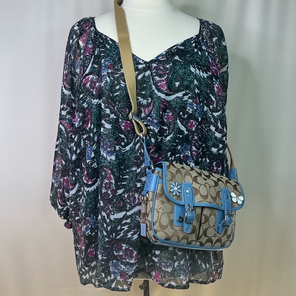 Lane Bryant Plus Size 22 24 3X Top Multi Shiny Shimmery Gold Fall Blouse - Picture 2 of 12